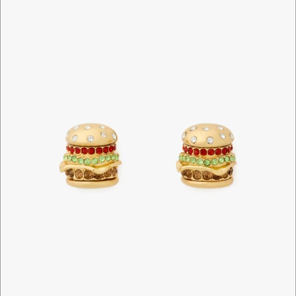Kate Spade New York Authentic Fast Food Burger Studs Earrings New 45$